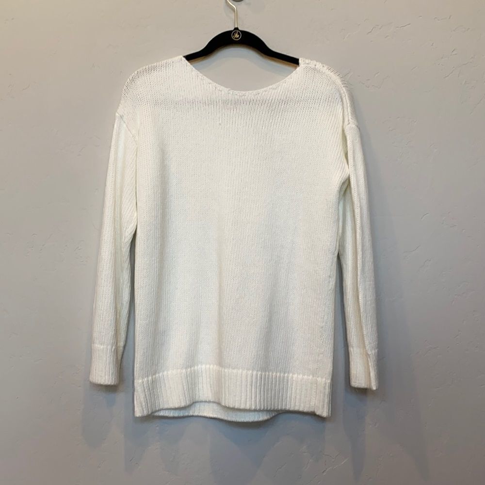 Loft White Cozy Sweater 
